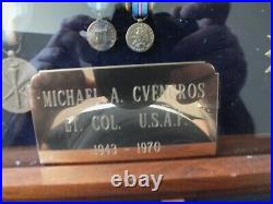 RARE cadre medailles WAR US USAF WWII WAR VIETNAM veteran MILITARY LT COLONEL