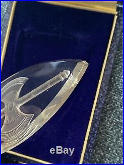 RARE médaille en cristal de baccarat FRANCISQUE PETAIN REGIME DE VICHY