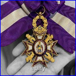 RARISSIME Ordre des dames nobles Reine Maria Luisa Or Grand Croix Espagne XIXe