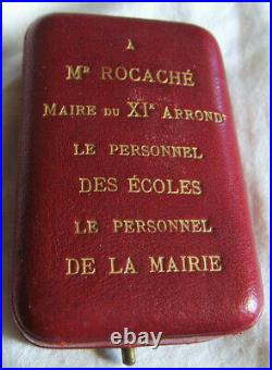 REDUCTION CHEVALIER LEGION D'HONNEUR or & brillants MAIRE XI° Arrondt PARIS 1889