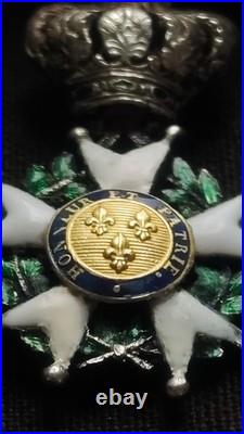 Rare Chevalier Légion D'honneur Restauration Henri IV Roi France Lys Réduction