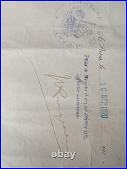 Rare Diplôme Médaille Coloniale 1920 Agrafe Afrique Occidentale Française AOF