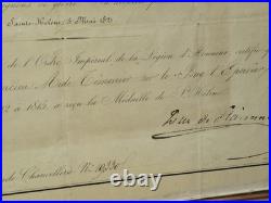 Rare Diplome Medaille Sainte Helene Napoleon Empire Marin Matelot