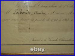 Rare Diplome Medaille Sainte Helene Napoleon Empire Marin Matelot