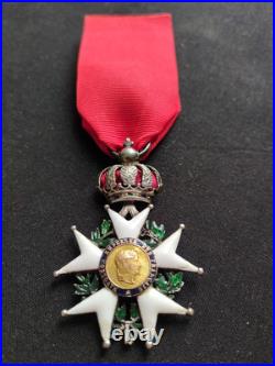 Rare Et Belle Légion D'honneur Chevalier Second Empire Avec Couronne À Fleurons