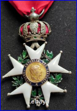 Rare Et Belle Légion D'honneur Chevalier Second Empire Avec Couronne À Fleurons