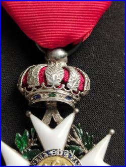 Rare Et Belle Légion D'honneur Chevalier Second Empire Avec Couronne À Fleurons