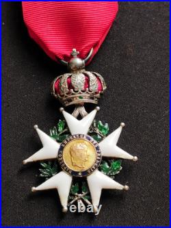 Rare Et Belle Légion D'honneur Chevalier Second Empire Avec Couronne À Fleurons