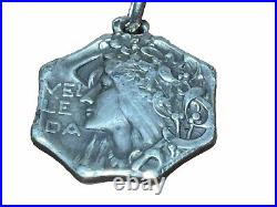 Rare Médaille Art Nouveau VELLEDA Argent 2è Prix Du 81è D'infanterie 9-1-1918