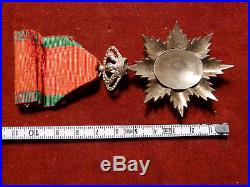 Rare Médaille Chevalier Ordre Royal Du Cambodge A Croix Sommitale / Ruban Ancien