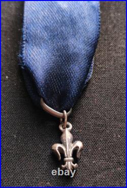 Rare Médaille Décoration Lys Ordre Restauration 1814 Louis XVIII Roi Argent