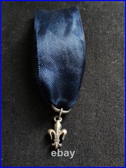 Rare Médaille Décoration Lys Ordre Restauration 1814 Louis XVIII Roi Argent