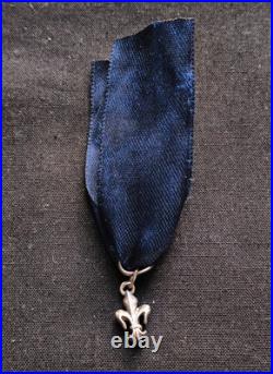 Rare Médaille Décoration Lys Ordre Restauration 1814 Louis XVIII Roi Argent