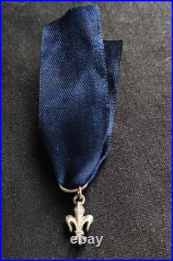 Rare Médaille Décoration Lys Ordre Restauration 1814 Louis XVIII Roi Argent
