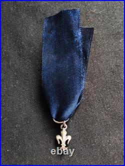 Rare Médaille Décoration Lys Ordre Restauration 1814 Louis XVIII Roi Argent