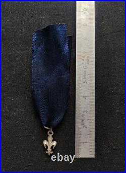 Rare Médaille Décoration Lys Ordre Restauration 1814 Louis XVIII Roi Argent