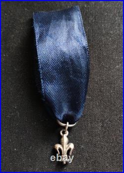 Rare Médaille Décoration Lys Ordre Restauration 1814 Louis XVIII Roi Argent