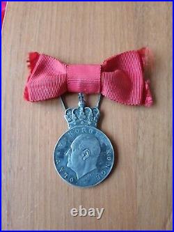 Rare Medaille Olav V Jubilé Rare 200 Exemplaires