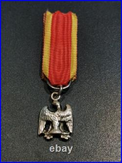 Rare Médaille Vétérans DÉBRIS DE L'EMPIRE Aigle Empire Napoléon Réduction Argent