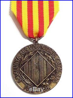 Rare Médaille des Volontaires Catalans de 1914-1918 / Légion Étrangère