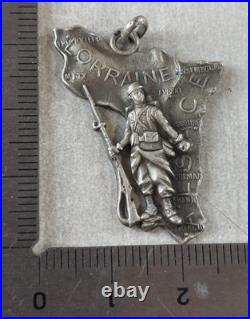 Rare ancienne médaille, Alsace Lorraine, WW1, en argent Rare ancienne médaille, Alsace Lorraine, WW1, en argent