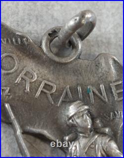 Rare ancienne médaille, Alsace Lorraine, WW1, en argent