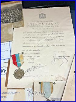 Rare ensemble de médailles avec diplômes d'un tirailleur sénégalais 14-18