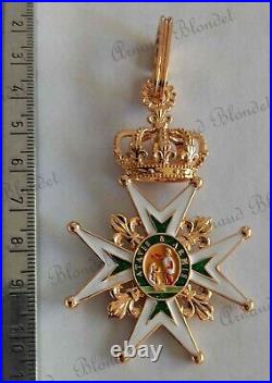 Rare reproduction croix des ordres réunis Saint Lazare et Mont Carmel type 1778