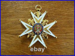 Reproduction croix de commandeur ordre royal et militaire de Saint-Louis XVIIIe