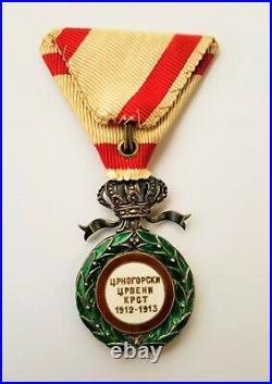 Royaume Monténégro Ordre Croix-Rouge Serbie Yougoslavie Guerre Balkans 1912-13