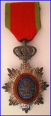 SUPERBE EN ARGENT Ordre royal du Cambodge Indochine Order medaille medal FRANCE