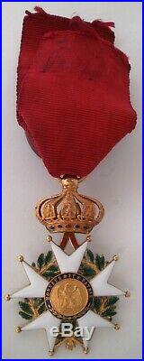 SUPERBE, EN OR Ordre de la Légion d'honneur Napoléon Second Empire order medal