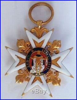 SUPERBE En OR In GOLD France Ordre de Saint Louis french order medal medaille