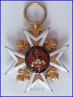 SUPERBE En OR In GOLD France Ordre de Saint Louis french order medal medaille
