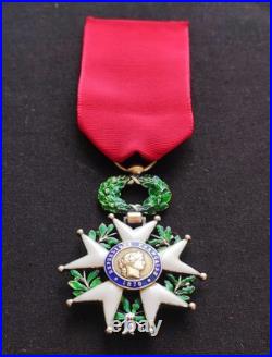 SUPERBE LÉGION D'HONNEUR CHEVALIER ORDONNANCE 1870, 3e RÉPUBLIQUE ARGENT
