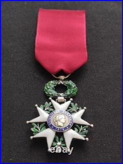 SUPERBE LÉGION D'HONNEUR CHEVALIER ORDONNANCE 1870, 3e RÉPUBLIQUE ARGENT