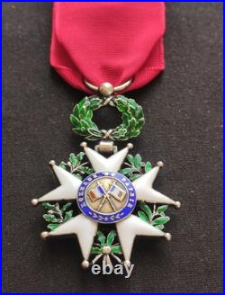 SUPERBE LÉGION D'HONNEUR CHEVALIER ORDONNANCE 1870, 3e RÉPUBLIQUE ARGENT