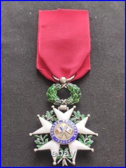 SUPERBE LÉGION D'HONNEUR CHEVALIER ORDONNANCE 1870, 3e RÉPUBLIQUE ARGENT