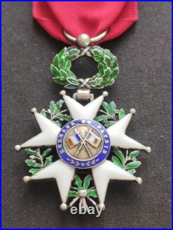 SUPERBE LÉGION D'HONNEUR CHEVALIER ORDONNANCE 1870, 3e RÉPUBLIQUE ARGENT