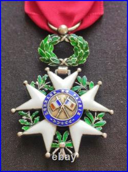 SUPERBE LÉGION D'HONNEUR CHEVALIER ORDONNANCE 1870, 3e RÉPUBLIQUE ARGENT