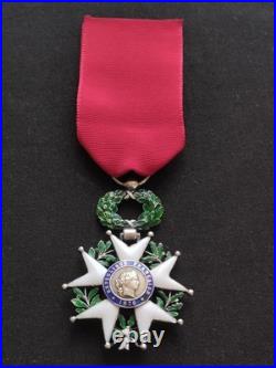 SUPERBE LÉGION D'HONNEUR CHEVALIER ORDONNANCE 1870, 3e RÉPUBLIQUE ARGENT