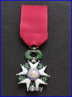 SUPERBE LÉGION D'HONNEUR CHEVALIER ORDONNANCE 1870, 3e RÉPUBLIQUE ARGENT