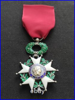 SUPERBE LÉGION D'HONNEUR CHEVALIER ORDONNANCE 1870 3e RÉPUBLIQUE ARGENT, VERMEIL