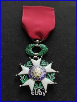 SUPERBE LÉGION D'HONNEUR CHEVALIER ORDONNANCE 1870 3e RÉPUBLIQUE ARGENT, VERMEIL