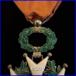 SUPERBE LÉGION D'HONNEUR CHEVALIER ORDONNANCE 1870 3e RÉPUBLIQUE ARGENT, VERMEIL