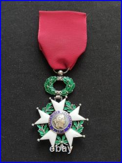 SUPERBE LÉGION D'HONNEUR CHEVALIER ORDONNANCE 1870 3e RÉPUBLIQUE ARGENT, VERMEIL