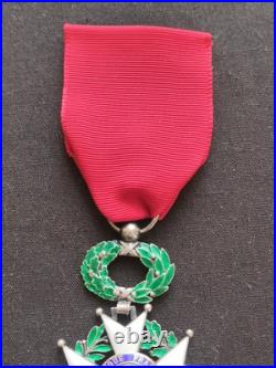 SUPERBE LÉGION D'HONNEUR CHEVALIER ORDONNANCE 1870 3e RÉPUBLIQUE ARGENT, VERMEIL