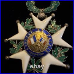 SUPERBE LÉGION D'HONNEUR CHEVALIER ORDONNANCE 1870 3e RÉPUBLIQUE ARGENT, VERMEIL