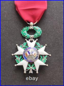 SUPERBE LÉGION D'HONNEUR CHEVALIER ORDONNANCE 1870 3e RÉPUBLIQUE ARGENT, VERMEIL