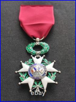 SUPERBE LÉGION D'HONNEUR CHEVALIER ORDONNANCE 1870 3e RÉPUBLIQUE ARGENT, VERMEIL